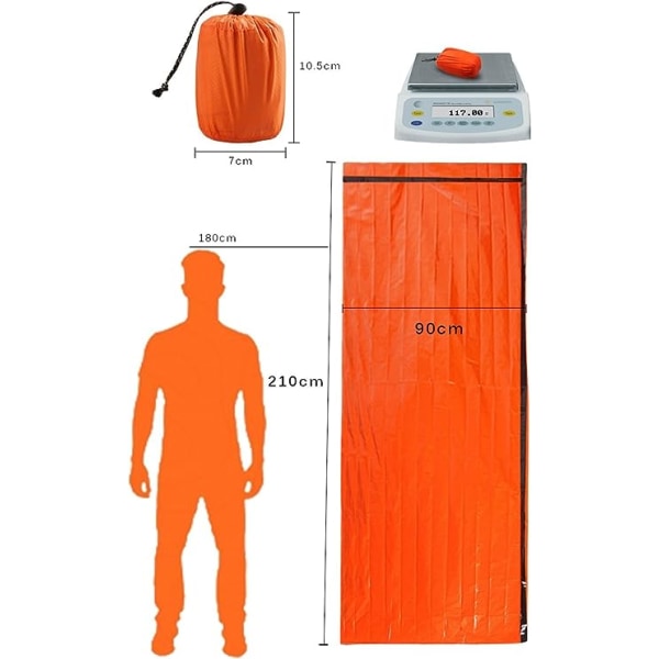 2-pack nödtält, bärbar nödsömnpose