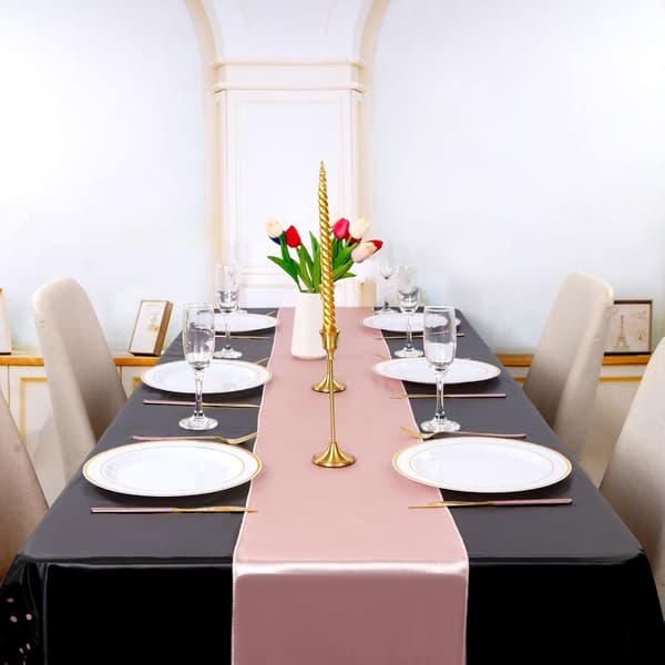 6 stk engangsduker i gull og rosa