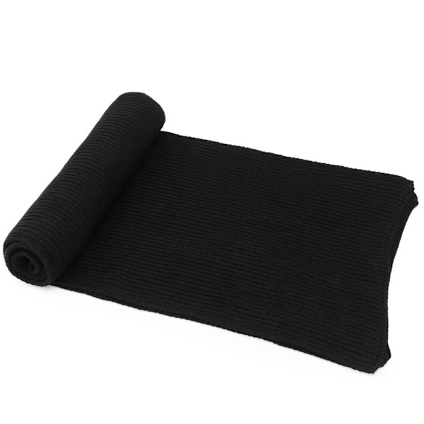 Varm höst- och vinterhalsduk, Unisex enfärgad vinterhalsduk i stickad garn