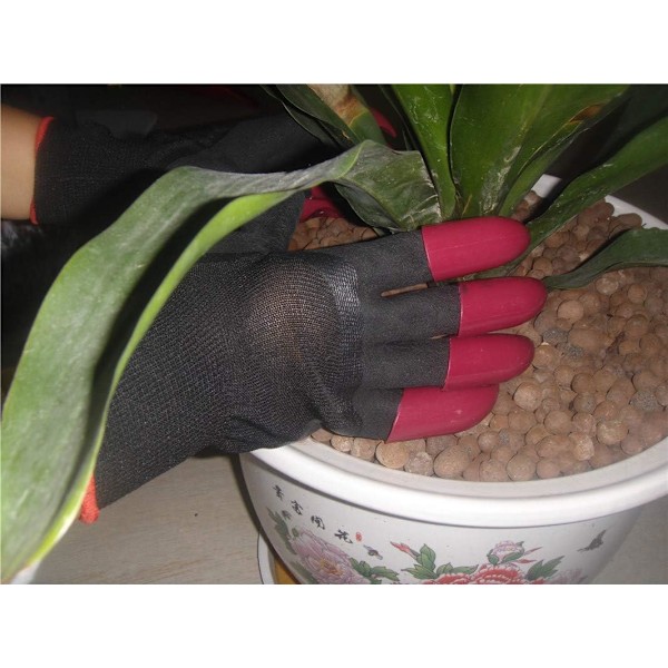 26cm Hagehansker med Klør Vanntette Hagearbeidshansker for Graving Planting Gårdsarbeidshansker med 8 Klør for Hage