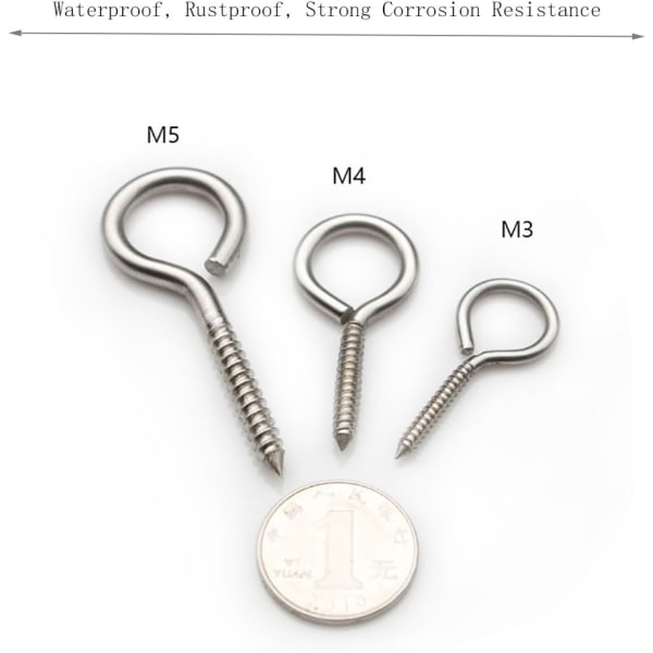 M4*50 304 Rustfritt Stål Skruer Selvgjengende Ringskruer Sh