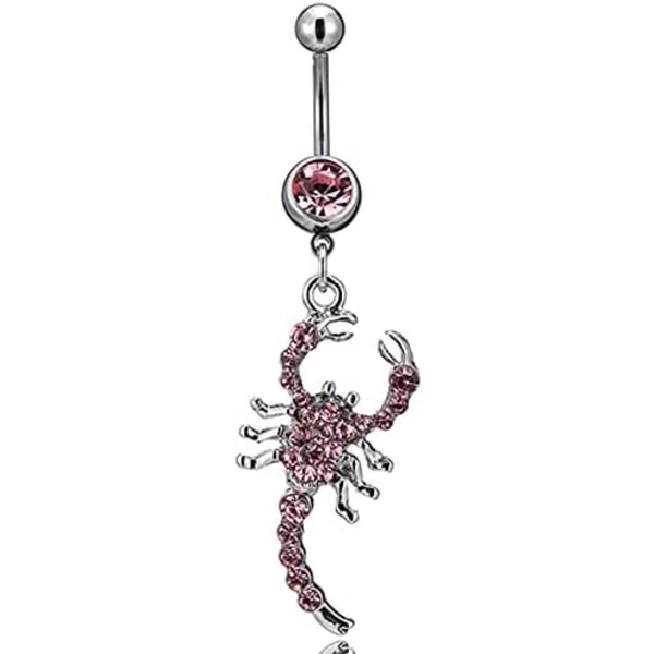 1,6 x 11 x 8 mm Eläin Napatäytin Naisille Miehille Hieno Pöllö Skorpionikivi CZ Navel Renkaat Ruostumaton Teräs Navel Piercing