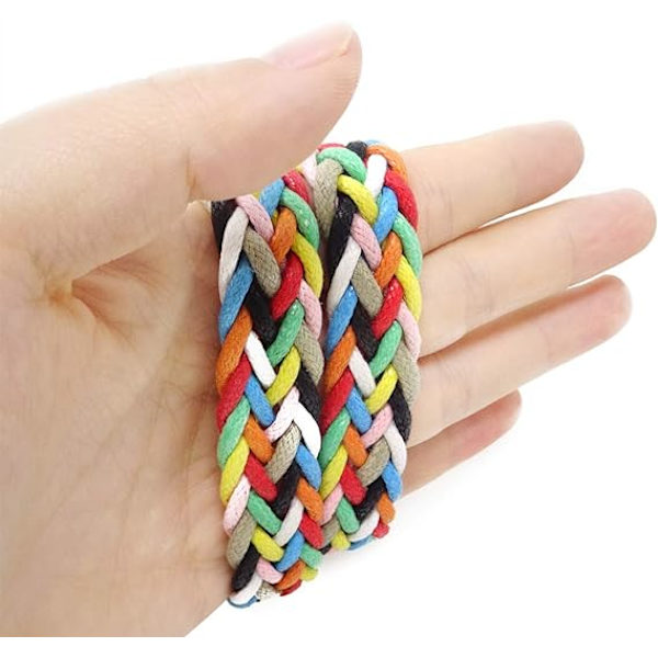 2 Handgjorda justerbara färgglada vänskapsarmband flätade armbandsträng