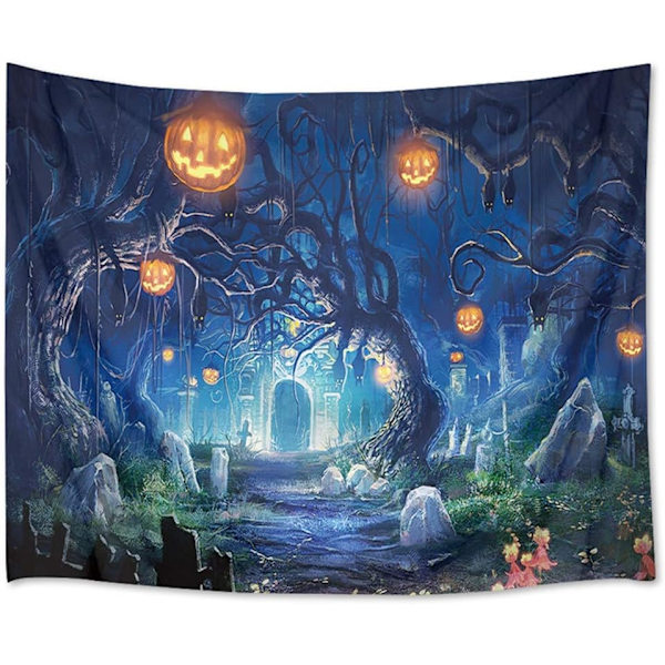 Halloween Horror Cemetery Tapestry Wall Hanging Tapi