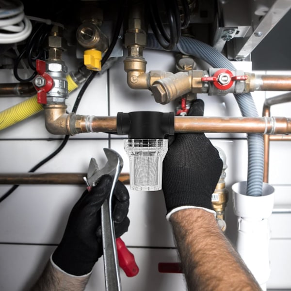 Vattenfilter i rostfritt stål - Vattenfilter - Vattenpumpsfilter - Vattenfilter - Liten plast - Nätverkshantering
