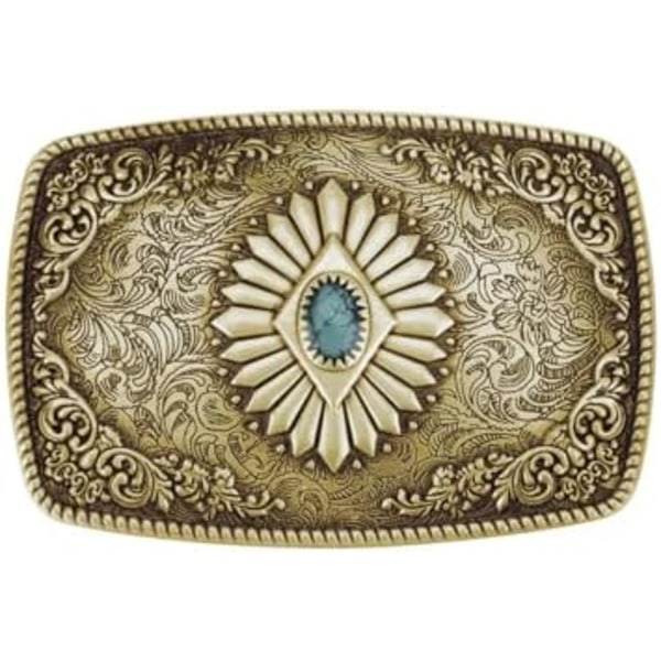 9,0X6,0CM Western Bæltespænder til Mænd Kvinder Cowgirl Cowboy Turquoise Rodeo Udskiftningsspænde Nyhed Bæltespænde