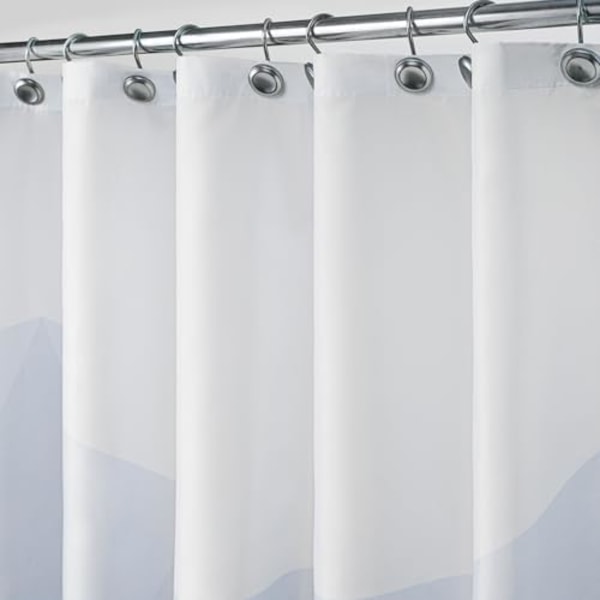 Designer Duschdraperi, Populärt Duschdraperi, Ombre Blå Tyg Duschdraperier för Badrumsinredning, Modern Badrum
