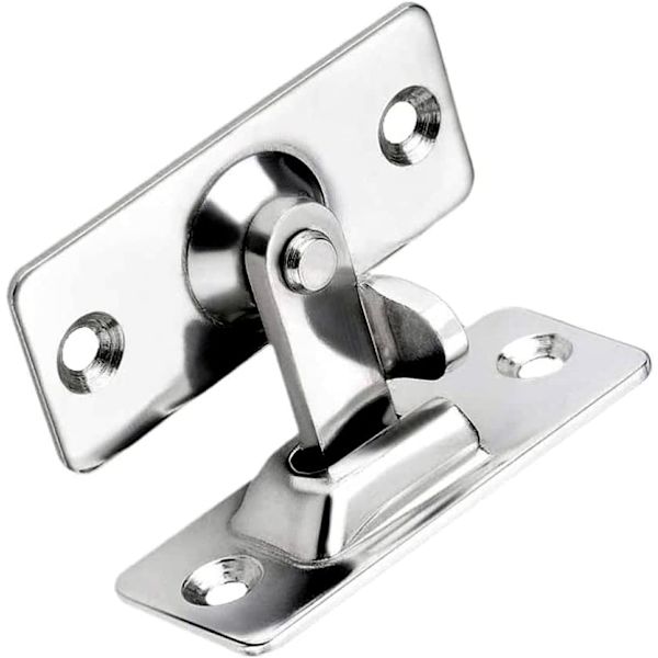 (4,4×4×1cm) 90 Graders Skyve Lås Dør Lås, Rustfritt Stål Høyre Vinkel Sikkerhetsvinkel Lås Dør Folding Spenne for Slid