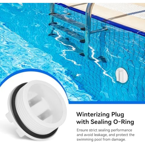 5 stk. Vinter Pool Prop, Pool Prop, Pool Skimmer Prop, Pool Return Prop Gevindede Pool Slange Propper med O-Ring til Pools og