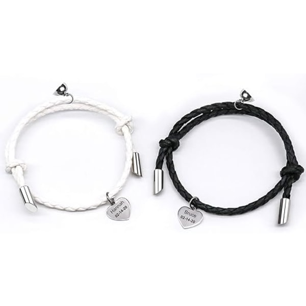 2 Attract Magnetiske Par Armbånd Tilpasset Magnetisk Par Brace