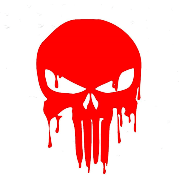 4 Pak Carved Ghost Carving Bilsticker Punisher Rider Bleeding Skull Sjove Bilsticker Reflekterende Bilsticker