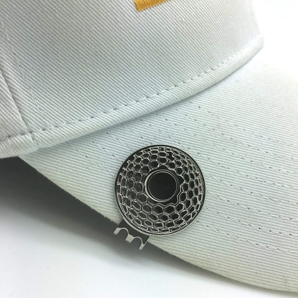 Magnetisk Golf Hat Clip 2 Pakke med Bling Golf Cart Ball Mark