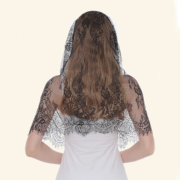 Mantilla-slöjor Katolsk huvudduk Spanska mantillor för Chu
