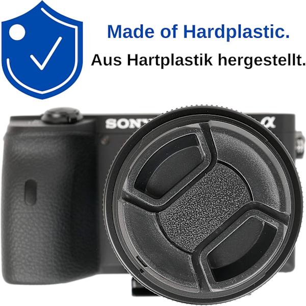 Objektivlock för kamera, Ø40,5 mm diameter, snäpplock, kompatibelt med Nikon, Canon, Sony, Sigma