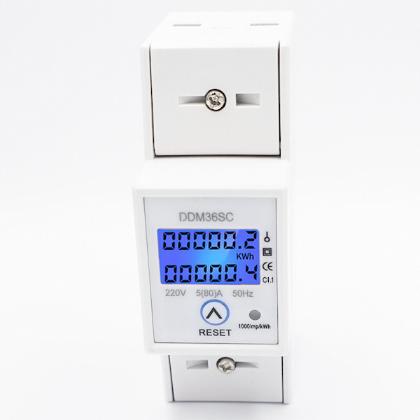 （20-80A）Elförbrukningsmätare, Wattmeter Bakgrundsbelyst LCD Digita