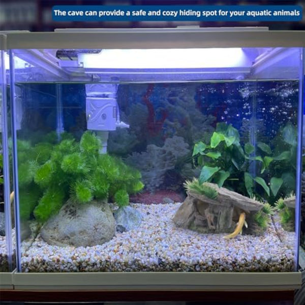 7,5x14,2x7,5cm Stein Akvarium Dekorasjon Hule | Harpiks Fiske Tank Dekorasjoner Hule | Fiske Søvn Hvile Hus | Fiske Tank Tilbehør
