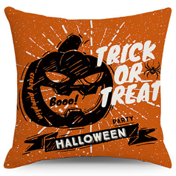 4 stk Halloween putetrekk (45*45cm) Hekser Spøkelsesansikt Morsom putetrekk Høytidsdekorasjon