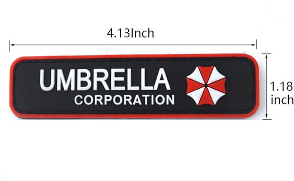 2 stk. Resident Evil Umbrella Corporation PVC-patch-badges