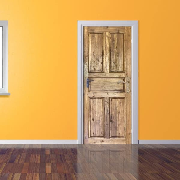 3D-tehosteiset ovitarrat 77x200cm (30.31 x 78.74 tuumaa) - Vedenpitävä tarra sisäpuolisille puuoville