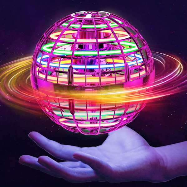 (Lilla) Flygende Orb Ball Hover Ball, 360° Roterende Boomerang Ball