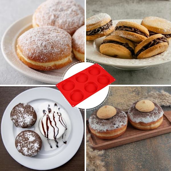 2-pak Muffin Topp-form, Silikon Eggformer for Frokostsandwicher 3 Tommer Rund Eggbakeform for Ovn Engelsk Muffins