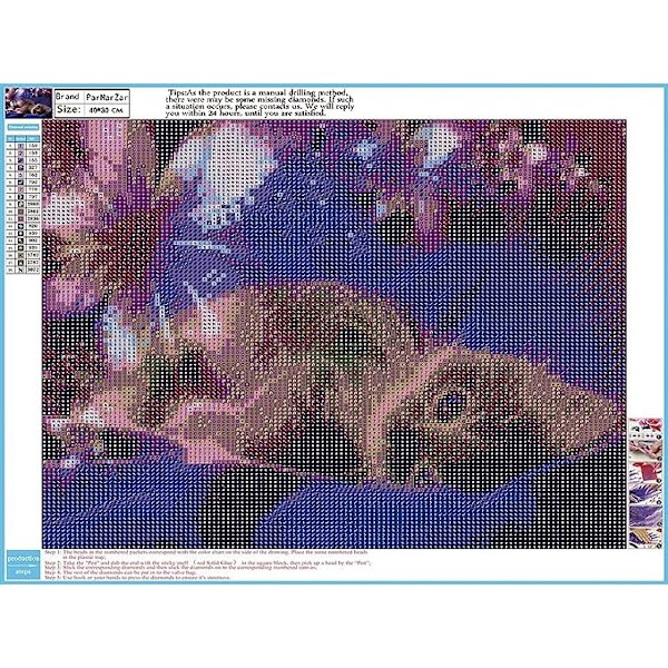 Blue Dream 5D Diy Diamond Painting Kit (40*30cm)  Moon Cat  F