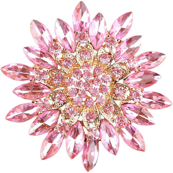 Auringonkukka-solki Punainen Pinkki Kukka Solki Elegantti Vaatteet Hattu Laukku Häärimekko Tarvikkeet Naisille (Pinkki)