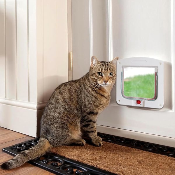Kattlucka, Vit Husdjurslucka, Tyst Kattlucka, Kattlucka för Husdjur, Väderbeständig Kattlucka, Kattlucka för
