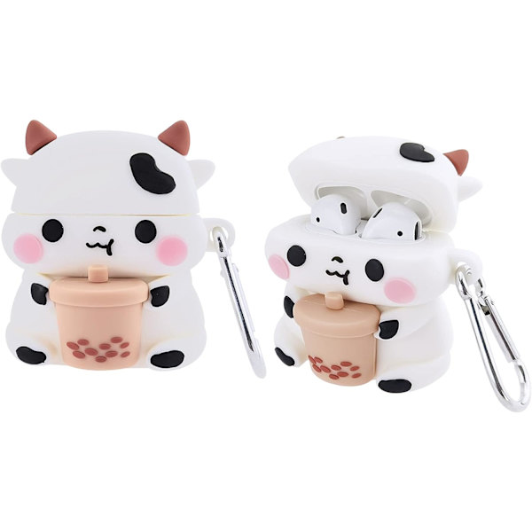 Etui for Airpods 1 & 2, Mykt Silikon 3D Søtt Morsomt Kult Morsomt