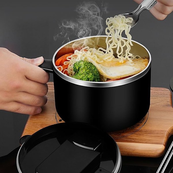 Ramen Bowl Set with Lid, Noodle Bowl, 1200ml Instant Noodle Bowl,