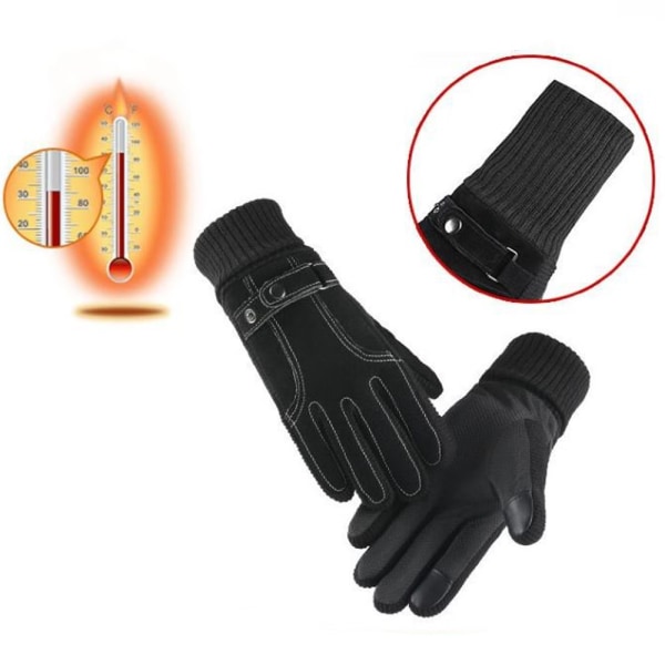 Läder USB-uppvärmda handskar för män och kvinnor (bruna), vinteruppvärmda