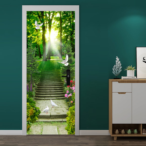 (38.5*200cm*2pcs) 3D effect poster door sticker 45