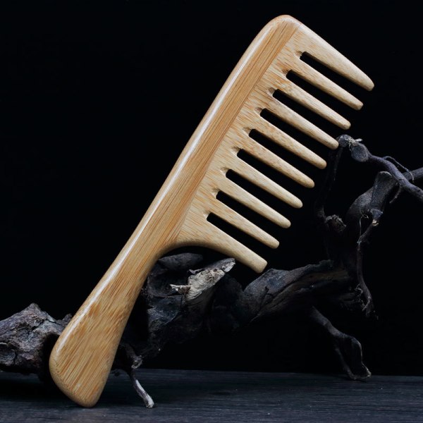(20,5 cm) Håndlavet bred tand sandeltræ kam anti-statisk Cur