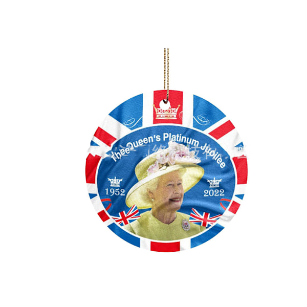 Dronning Design Nøglering - Platin Jubilæum Vedhæng, London Bus Logo Akryl Charm Nøglering，B