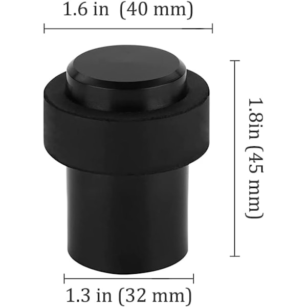 Gulvmontert dørstopper i rustfritt stål 4,5 cm Dørstopper Dørblokk (Pakke med 4)