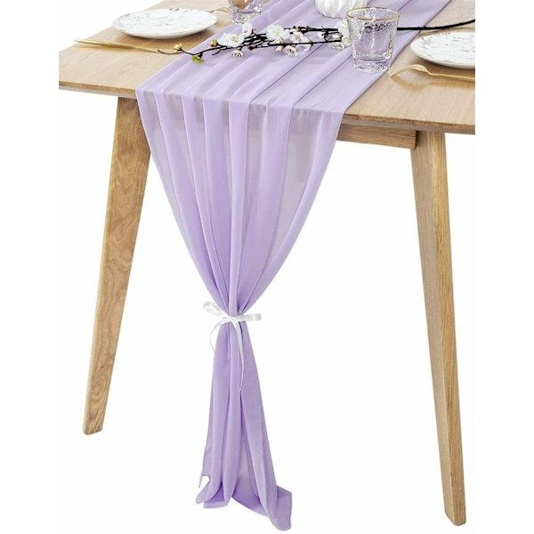 Chiffon Bordløber Bryllup Borddekoration Fødselsdag Dekoration