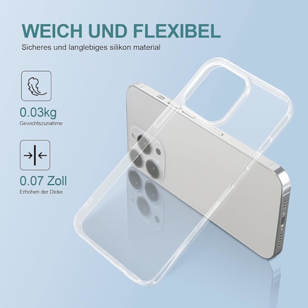 2 st fodral till Apple iPhone 13 6.1'', Transparent skyddande C