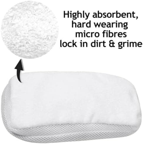 28x15CM 5 stk Dampmoppkluter for Damp- og Tørrbruk, Gulvrengjøringsputer