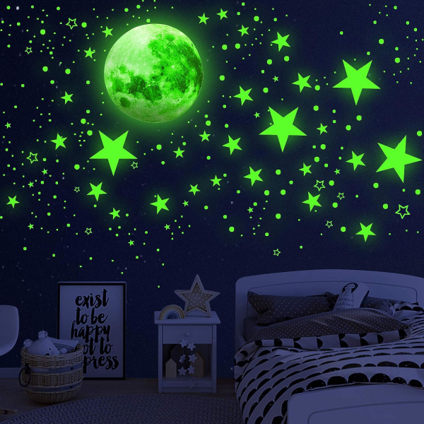 Glow in The Dark Stars for Ceiling,Glow in The Dark Stars and Moo