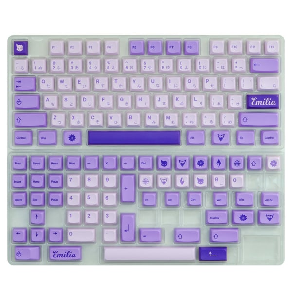 PBT Keycaps 143 Keys XDA Profil Dye-Sublimering Søte Keycaps Wit
