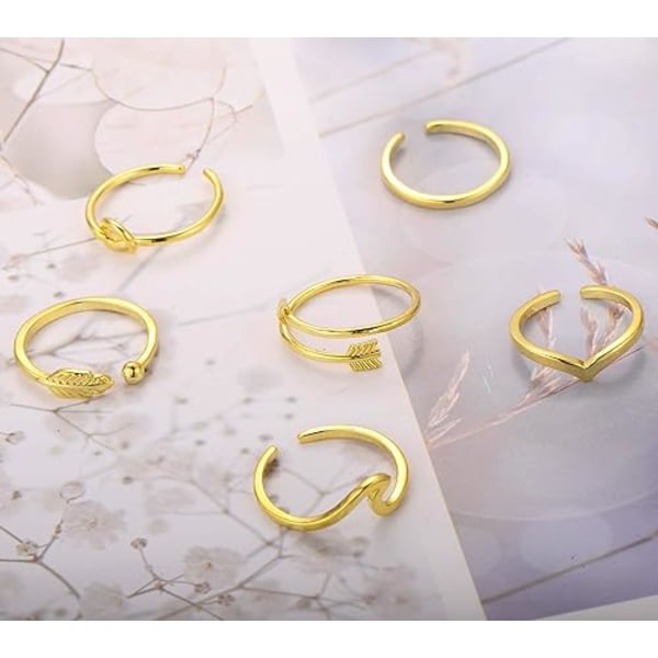 Wave Ring Wave Simple Ring Leaf Arrow Flower Shape Tail Ring for