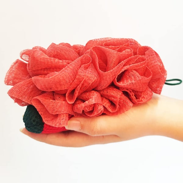 Suihkusieni Suihkuvarusteet Söpö Hedelmä Kylpy Loofat Punainen Vesimeloni Verkko Pölypussi Suihku Värikäs Piirretty Kehon Hankaaja