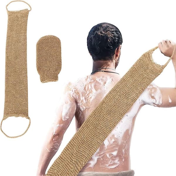 Bade tilbehør til blid hudmassage, naturlig scrub, ideel til kvinder og mænds badeværelser