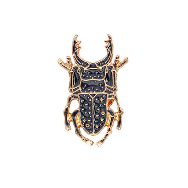 Handgjord skimrande skalbagge - scarab brosch