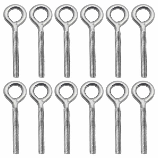 Sats med 12 M6 x 70 mm ringbultar i rostfritt stål 304 - Ring Th