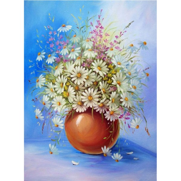 30x40 cm-6 5D DIY Full Diamond Painting, Blomsterkomposisjon