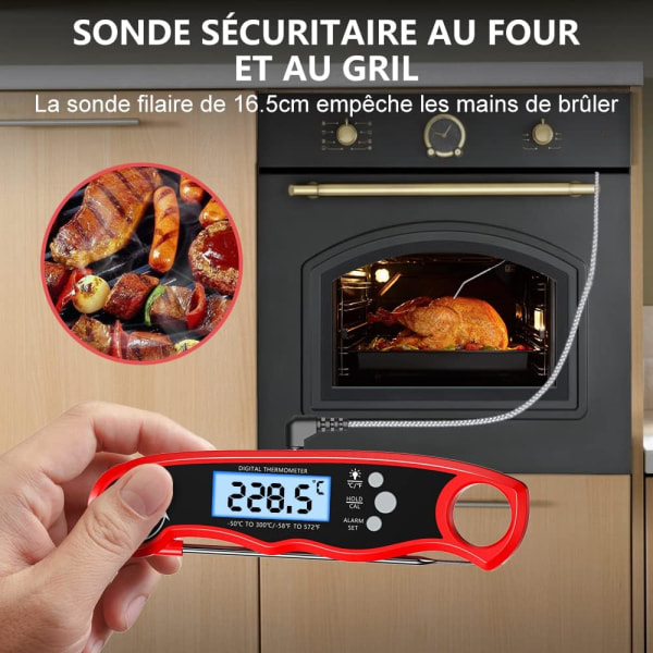 Kjøkkentermometer, Instant Read Cooking Thermometer, siffer