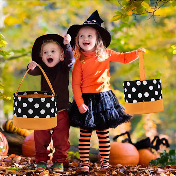 Halloween Trick Or Treat Taske til Børn Halloween Slik Kurv Hall