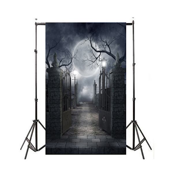 Halloween natt fullmåne bakgrunn mørk skog kirkegård fotografering bakgrunn forferdelig skummel kirkegård