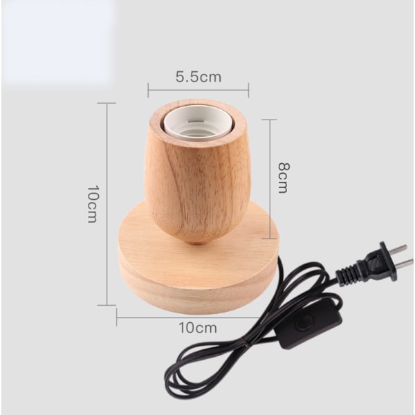 (Wine Glass Lamp Holder)2 Pieces Small Table Lamp Bedside Lamp with Diamond Wooden Base Beside Lamp(